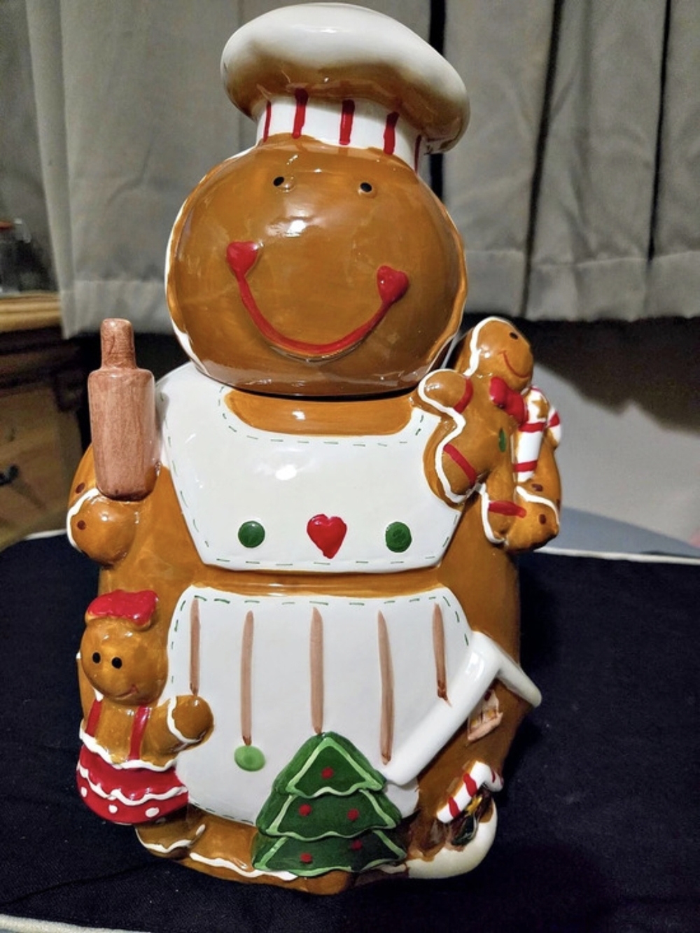 Gingerbread Chef Cookie Jar Brown & White